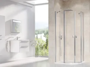 Kabina prysznicowa Chrome CSKK4 półokrągła 90x90 | RAVAK