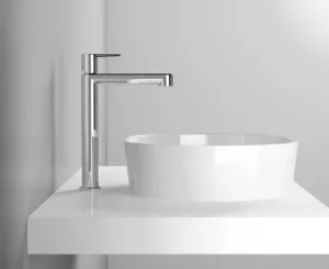 Bateria umywalkowa stojąca PURI wysoka 320 mm | NOWOŚĆ RAVAK