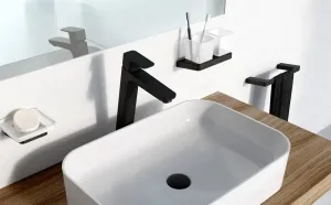 Bateria umywalkowa stojąca 10° Free black 334 mm, bez korka pliki cad | RAVAK | NOWOŚĆ