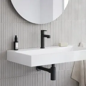 Bateria umywalkowa stojąca Puri black 190 mm | RAVAK | NOWOŚĆ