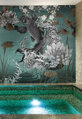 KOI - TAPETA Z KOLEKCJI BATHROOM 2017 | LONDON ART