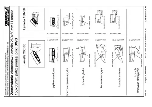 Zestawienie elementów Lamella