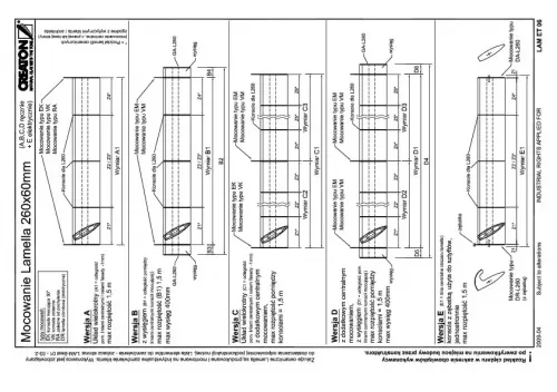 Mocowanie Lamella 260x60