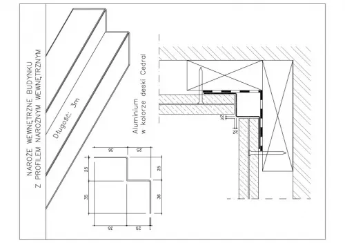 Naroże wewnętrzne budynku