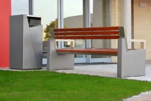 Kosz na śmieci z daszkiem 003343 | Kolekcja INTAL | Komserwis