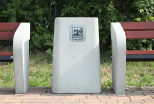Kosz betonowy na śmieci pliki 3ds, dwg, rfa, gsm | Kolekcja NAVAN | Komserwis