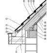Okap /Dach ocieplony, wentylowany z deskowaniem i PHI (konstrukcja trzywarstwowa); rynna z attyką pliki cad, dwg, dxf