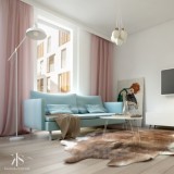 Kawalerka w Warszawie - Salon